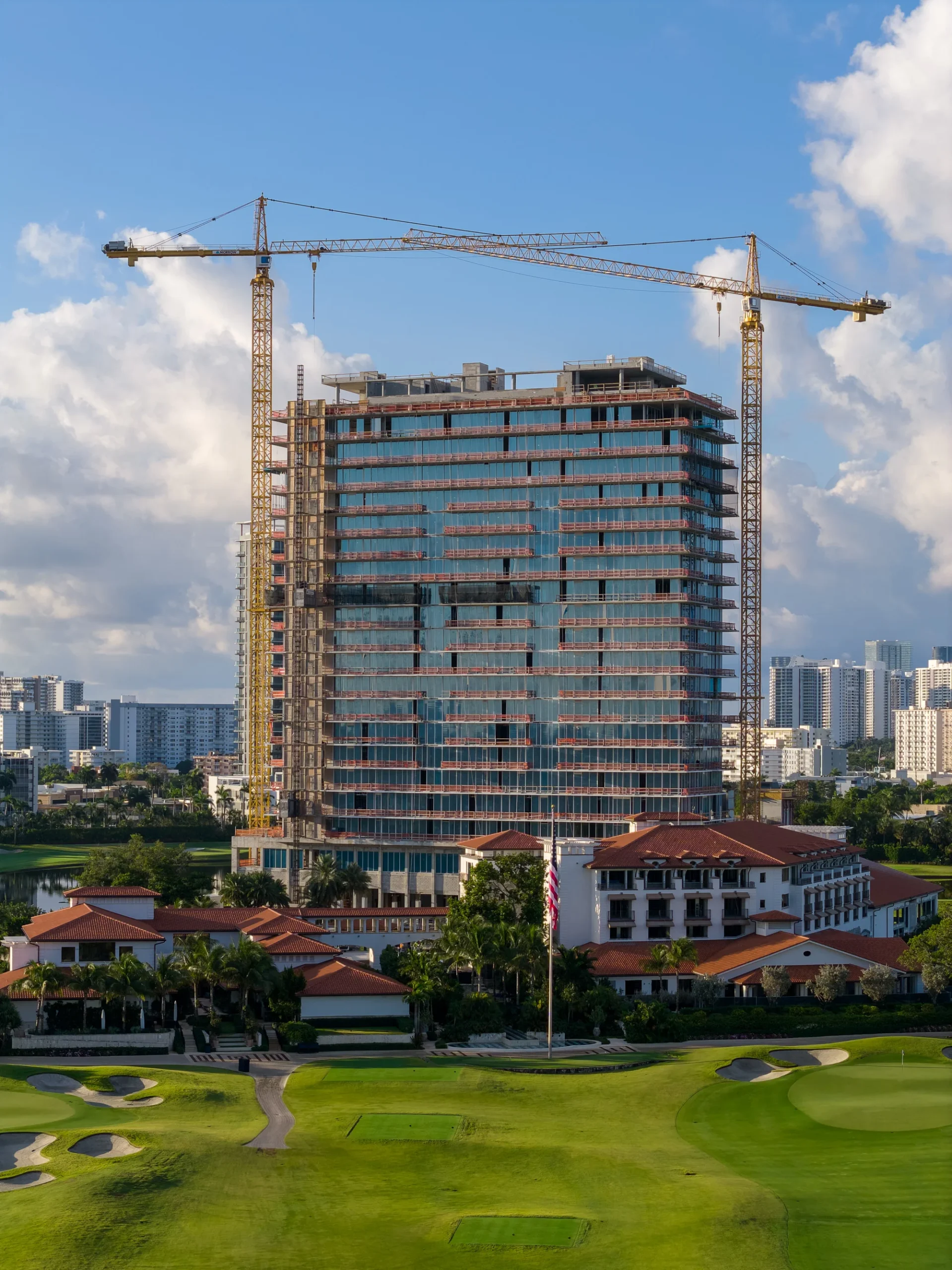 Shell Bay Tower 200 in Hallandale Beach aerial construction photo by Drone Permission